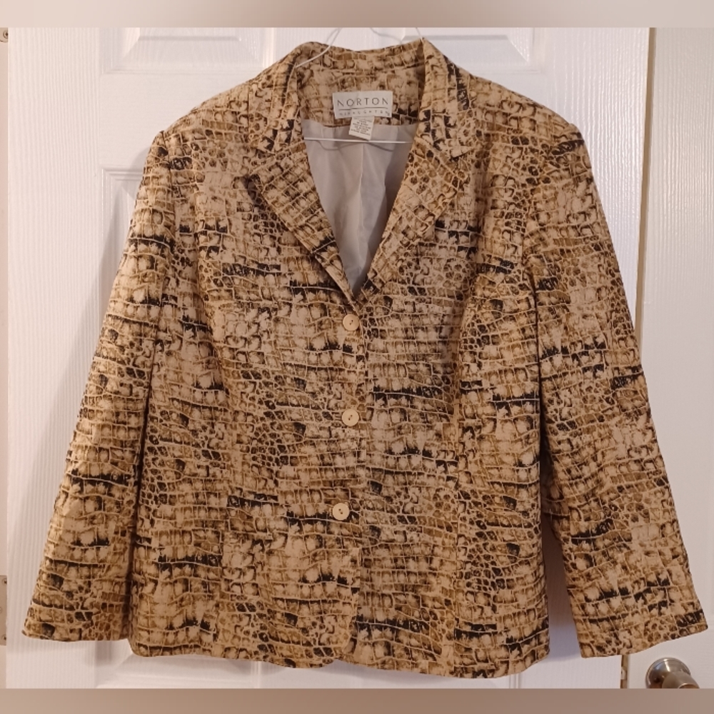 Norton Mcnaughton reptile print jacket